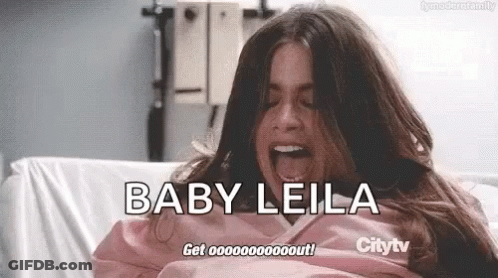 Woman Screaming In Hospital Bed Baby Leila GIF