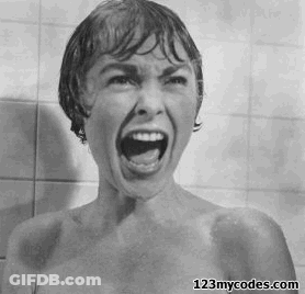 Woman Screaming In Shower GIF