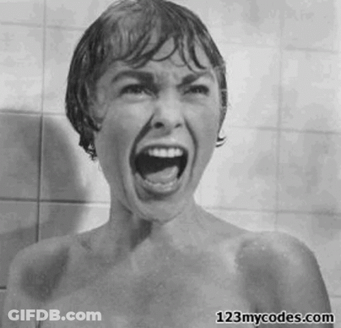 Woman Screaming In Shower GIF