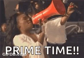 Woman Screaming Into Megaphone GIF