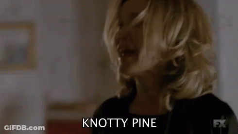 Woman Screaming Knotty Pine GIF