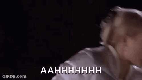 Woman Screaming Mouth Wide Open In White Shirt GIF