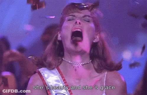 Woman Screaming She's Beauty And Grace GIF