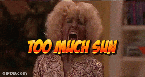 Woman Screaming Too Much Sun GIF