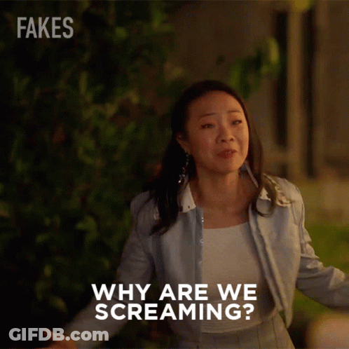 Woman Screaming Wearing Fakes Shirt GIF