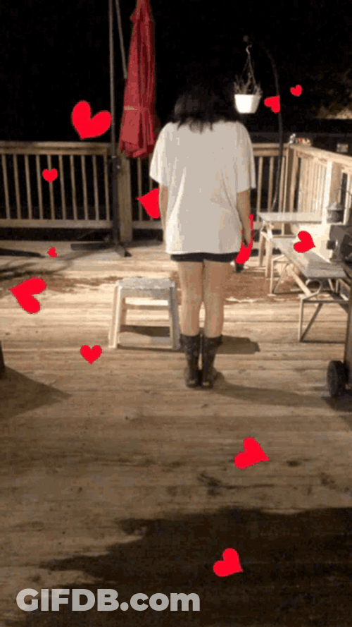 Woman Sexy Dance With Heart GIF
