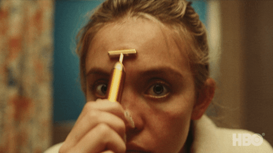 Woman Shaving And Other Skincare Routine GIF