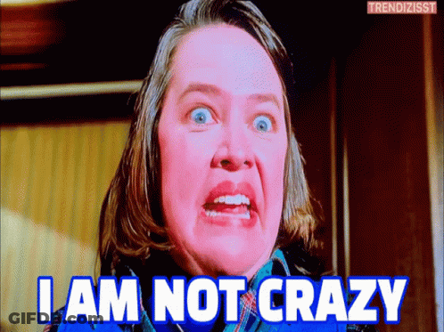 Woman Shocked Saying I Am Not Crazy GIF