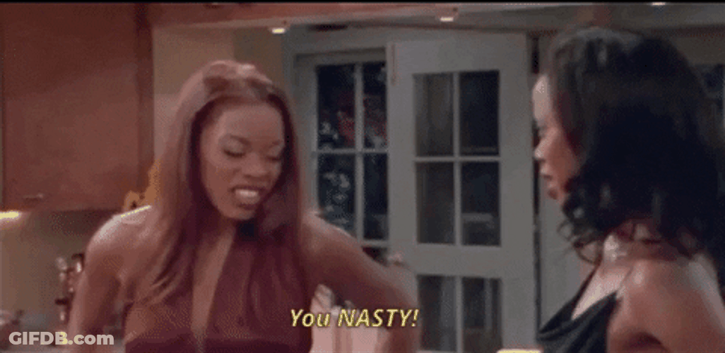 Woman Shouting In Cringe You Nasty Girl GIF