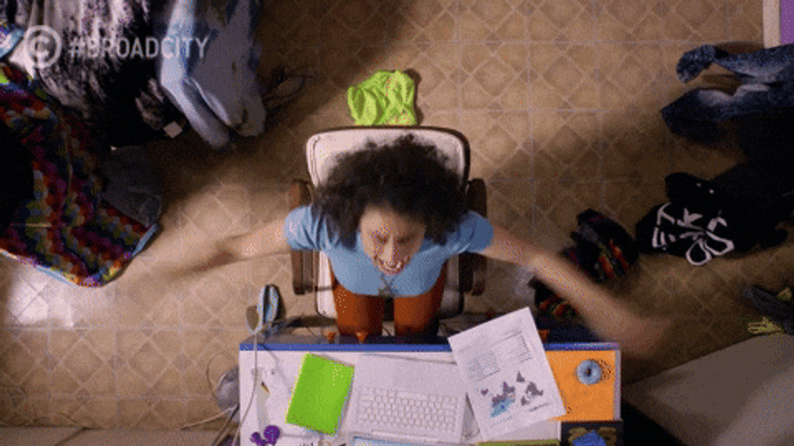 Woman Shouting Out Of Stress Bar Exam GIF