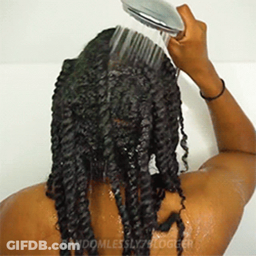 Woman Showering Randomlessly Blogger GIF