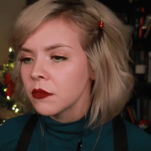 Woman Shows Unamused Face GIF