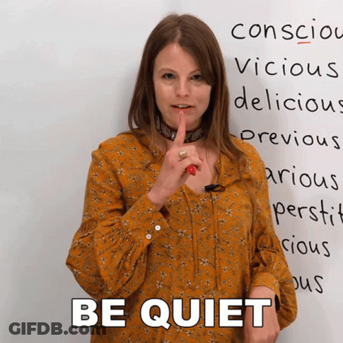 Woman Shushing Be Quiet GIF