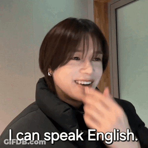 Woman Shushing Saying I Can Speak English GIF