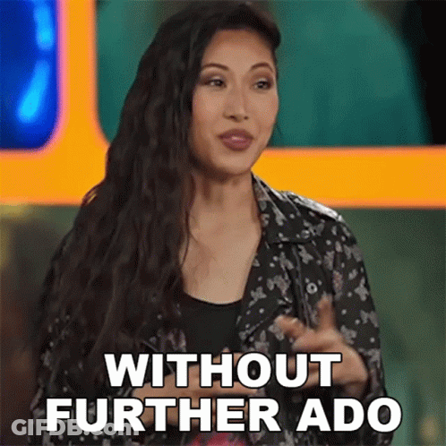 Woman Signing Without Further Ado GIF