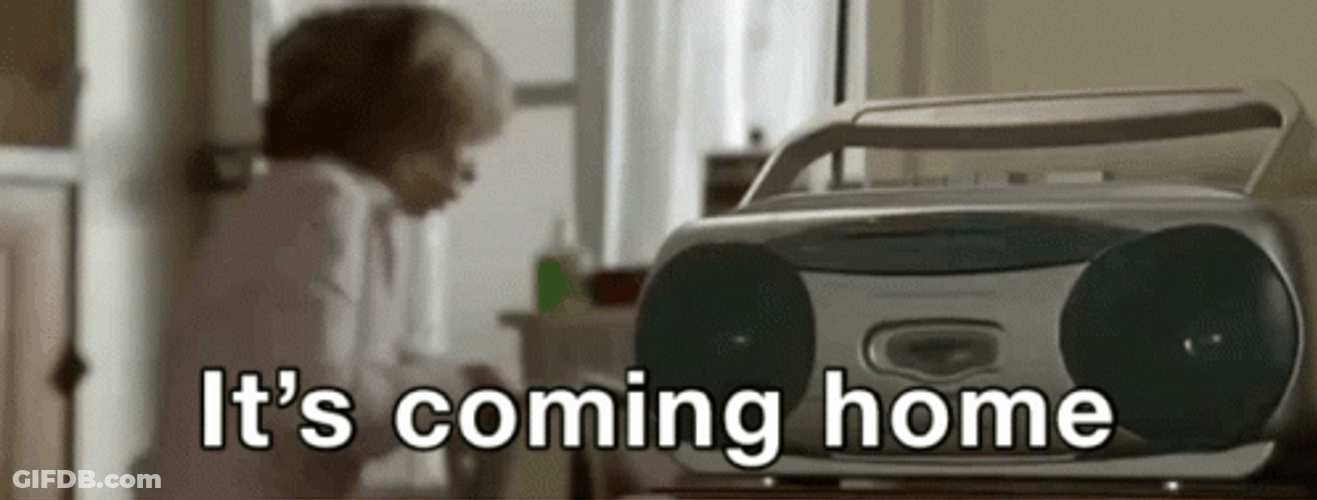 Woman Sing Footballs Coming Home GIF