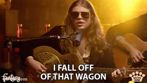 Woman Singing And Playing Guitar I Fall Off That Wagon GIF