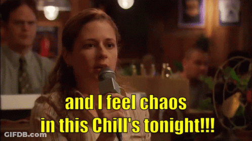 Woman Singing Chaos In This Chill's Tonight GIF