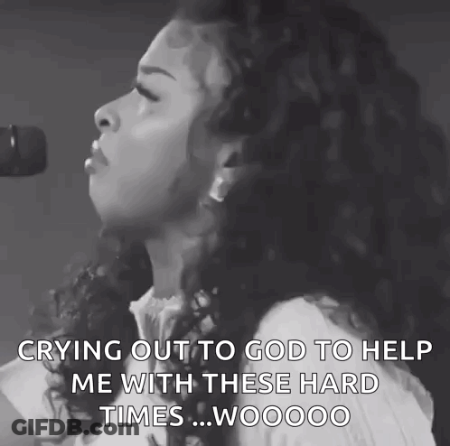 Woman Singing Crying Out To God For Help GIF