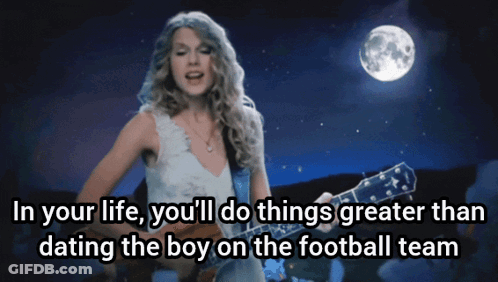 Woman Singing Guitar In Your Life You'll Do Things Greater Than Dating The Boy On The Football Team GIF