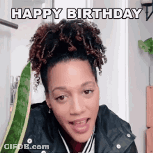 Woman Singing Happy Birthday Song GIF