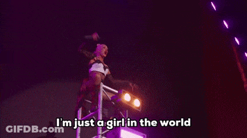 Woman Singing I'm Just A Girl In The World GIF