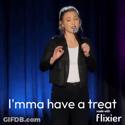 Woman Singing I'mma Have Treat Flixier GIF