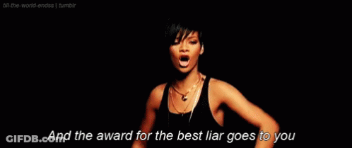 Woman Singing In Black Tank Top Best Liar Award GIF