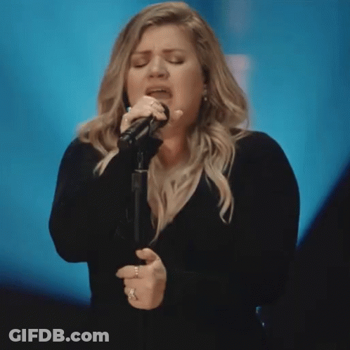 Woman Singing Into Microphone Careful GIF