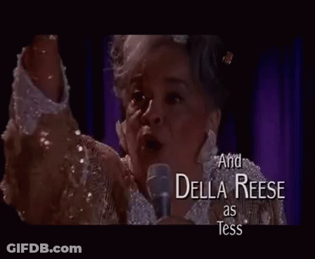 Woman Singing Into Microphone Della Reese GIF