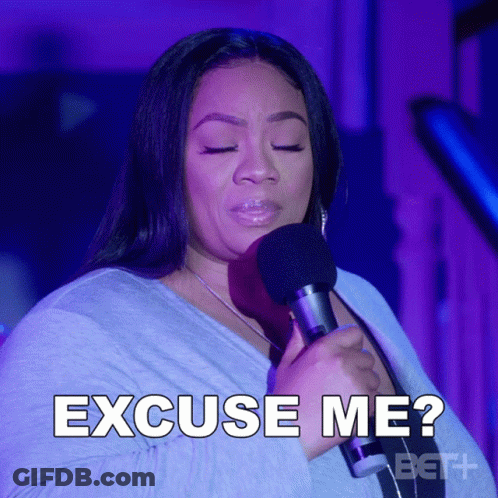 Woman Singing Into Microphone Excuse Me GIF