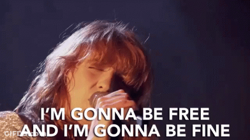 Woman Singing Into Microphone Gonna Be Free GIF