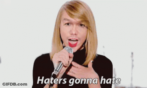Woman Singing Into Microphone Haters Gonna Hate GIF