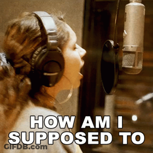 Woman Singing Into Microphone How Am I Supposed To GIF