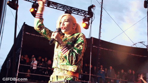 Woman Singing Into Microphone GIF