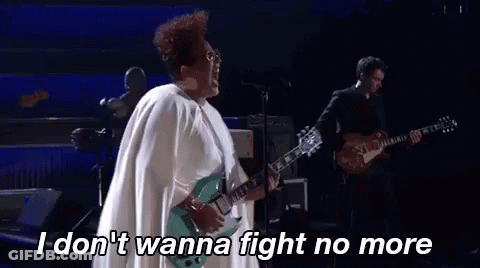Woman Singing Into Microphone I Don't Wanna Fight No More GIF