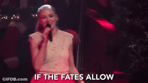 Woman Singing Into Microphone If The Fates Allow GIF