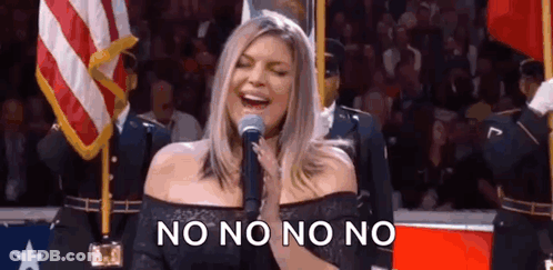 Woman Singing Into Microphone In Front Of Crowd GIF