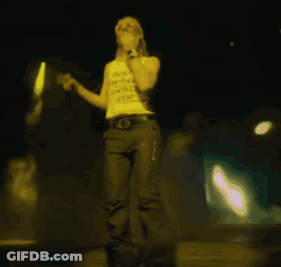 Woman Singing Into Microphone In I Love You Shirt GIF