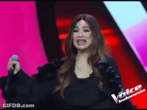 Woman Singing Into Microphone Indonesia GIF
