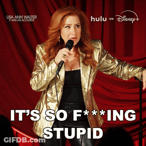 Woman Singing Into Microphone It's So F***ing Stupid GIF
