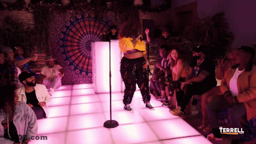 Woman Singing Into Microphone GIF