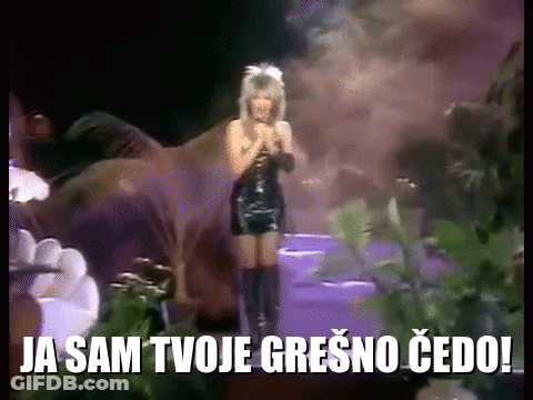 Woman Singing Into Microphone Ja Sam Tvoje Grešno Cedo GIF