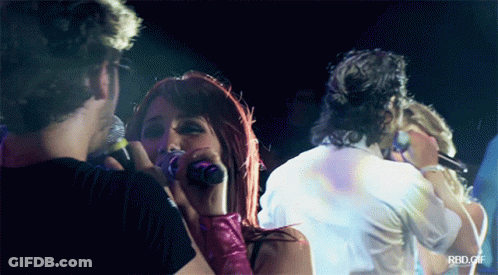 Woman Singing Into Microphone RBD GIF