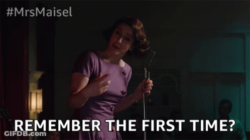 Woman Singing Into Microphone Remember The First Time GIF