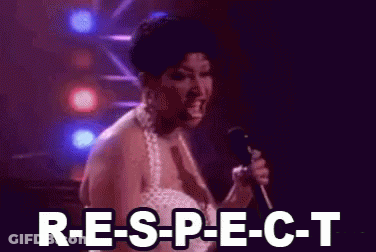 Woman Singing Into Microphone Respect GIF