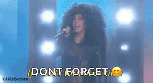 Woman Singing Into Microphone Saying Dont Forget GIF