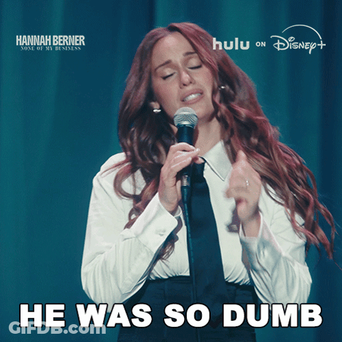 Woman Singing Into Microphone Saying He Was So Dumb GIF