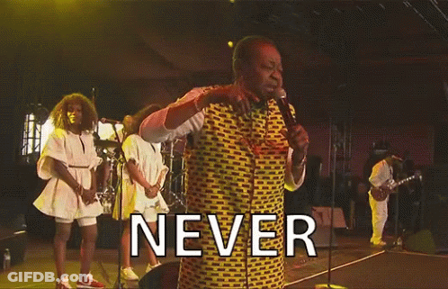 Woman Singing Into Microphone Saying Never GIF