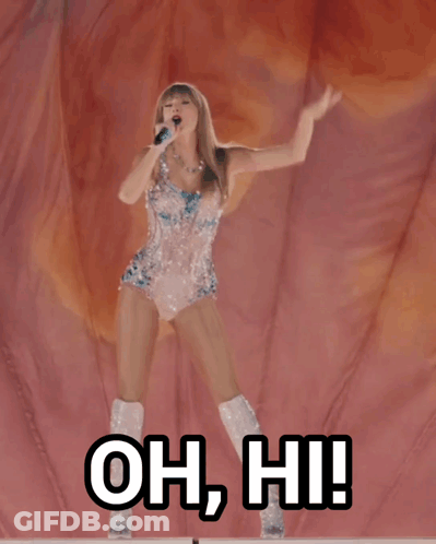 Woman Singing Into Microphone Saying Oh Hi GIF